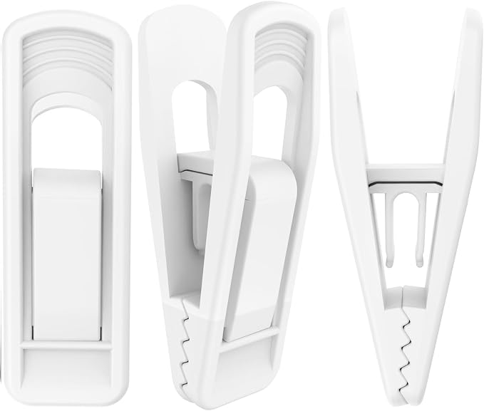 Hanger Clips for Velvet Hangers, Non-Slip Plastic Clips Pant Skirt Hanger Clips by TOFIIGREM