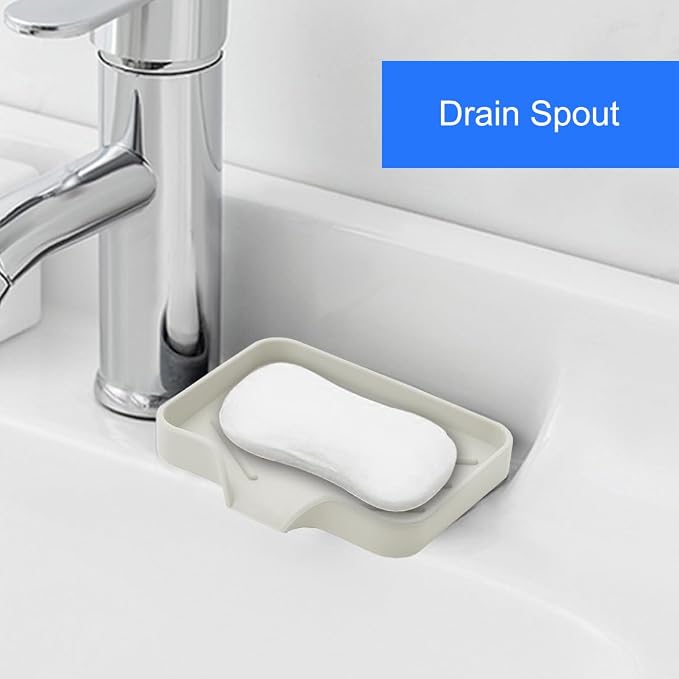 Sponge Holder with Drain Spout, Silicone Sponge Tray - Image 2