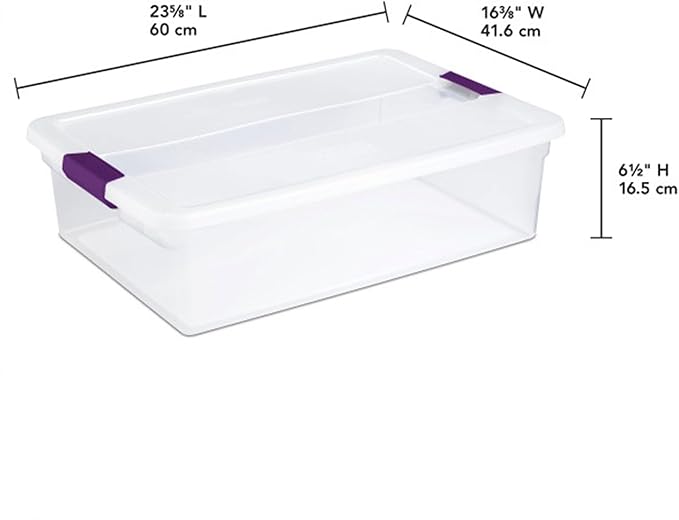 Sterilite 12-Pack 32 Quart ClearView Latch Box, Stackable Organizer Bins - Image 2