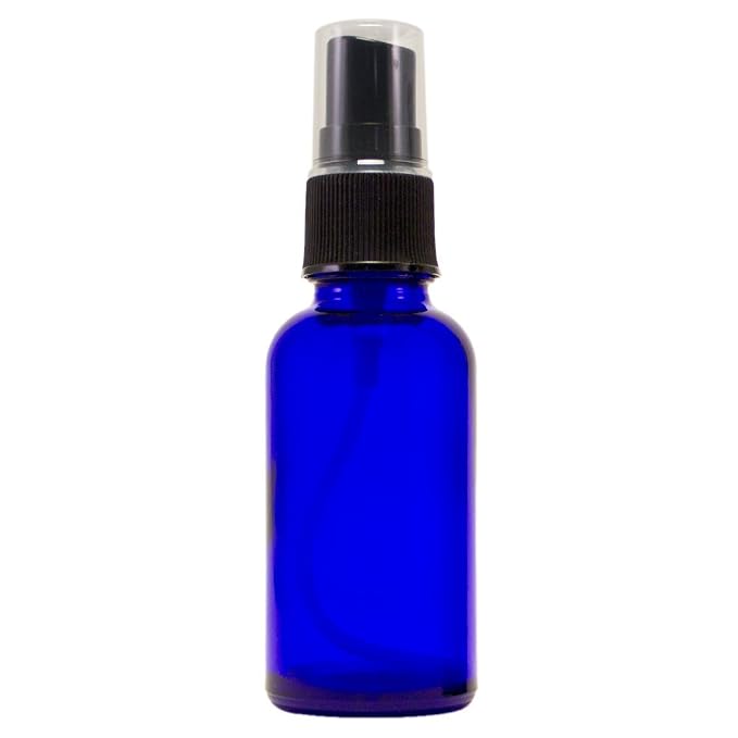 1 oz Cobalt Blue Boston Round Glass Bottle by Greenals