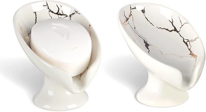 Soap Dish Set, Self Draining Bar Soap Holder by ANTISSHOME