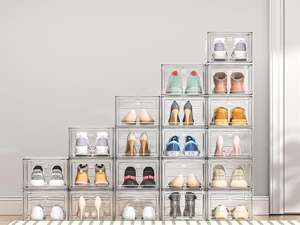 Upgrade Harder Solid Plastic Shoe Organizer, Shoe Storage - Image 4