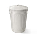 Plexon Round Trash Can 13 Gallon, Vintage Metal Outdoor Trash Can by Plexon