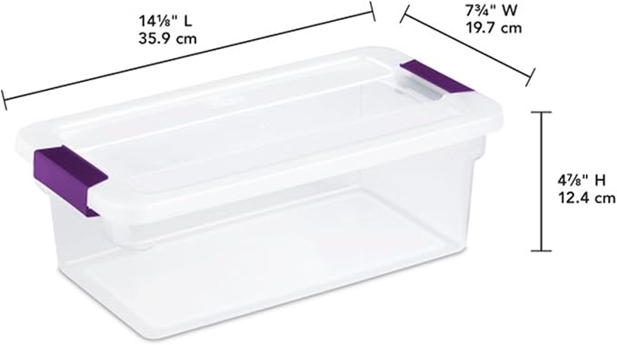 Sterilite 48-Pack ClearView Latch Box, Stackable Storage Organizer Bins - Image 3