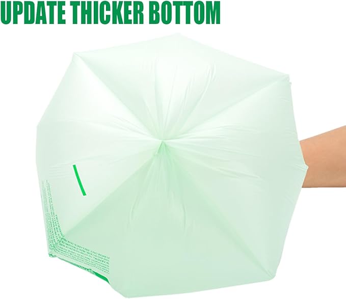4-6 Gallon Flap Tie Compostable Trash Bags, Kitchen Compost Bags, Sturdy - Image 5