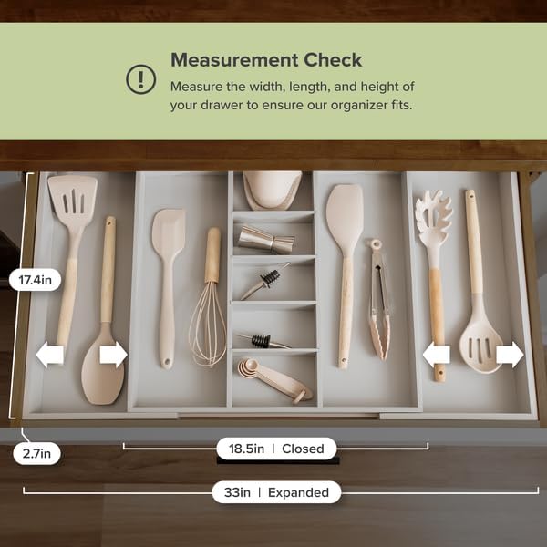 KitchenEdge Adjustable Kitchen Drawer Organizer - Image 4