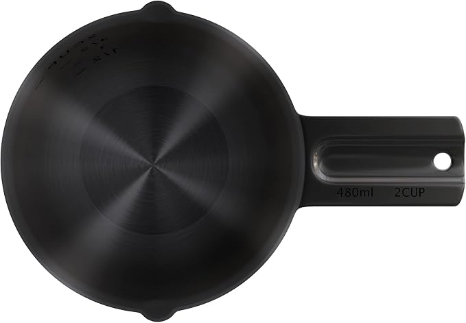 Color Up 2 Cup Measuring Cup, 480ml Black Stainless Steel Metal Measuring Scoop - Image 6