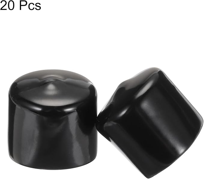 uxcell 20pcs Rubber End Caps 34mm ID Vinyl PVC Round Tube Bolt Cap Cover Screw - Image 2