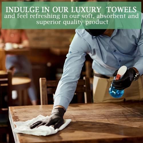 100% Cotton Terry Towel Cleaning Rags Pearl White 14'x17'|Pack of 100|Soft - Image 4