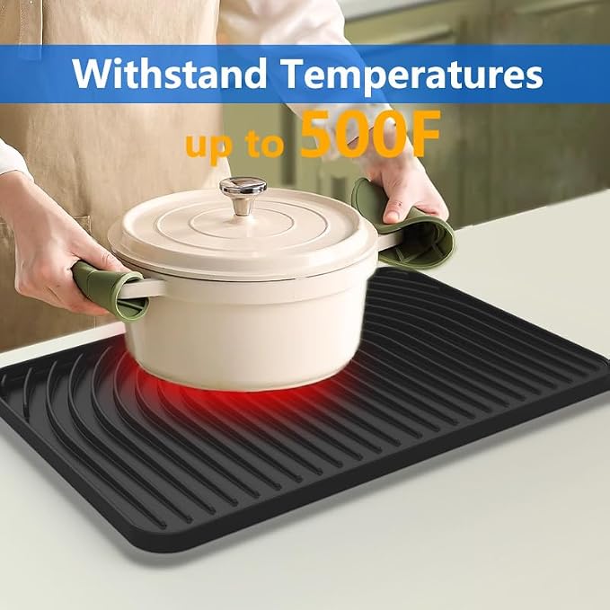 Dish Drying Matt for Kitchen Counter, Kitchen Dry Mats for Dishes Drying Pad - Image 6