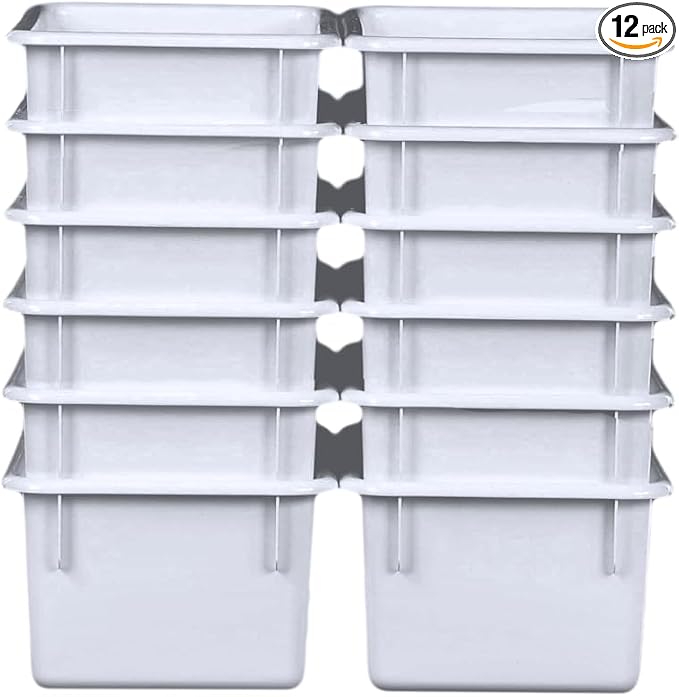 Wood Designs Cubby Storage Bin, Heavy Duty Plastic Containers by Unknown