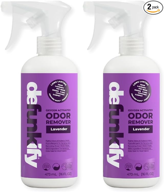 Odor Remover Spray, 16oz. 'Lavender' Essential Oil Odor Eliminator by DEFUNKIFY