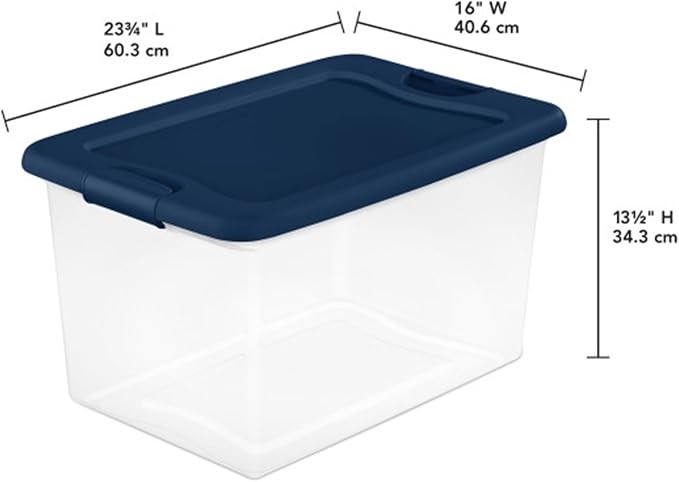 Sterilite 24-Pack Color Program, Large Clear Plastic Storage Bins - Image 2