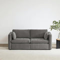 CHITA Small Modular Sectional Fabric Sofa Set, Extra Comfty Loveseat Cloud Couch by CHITALIVING