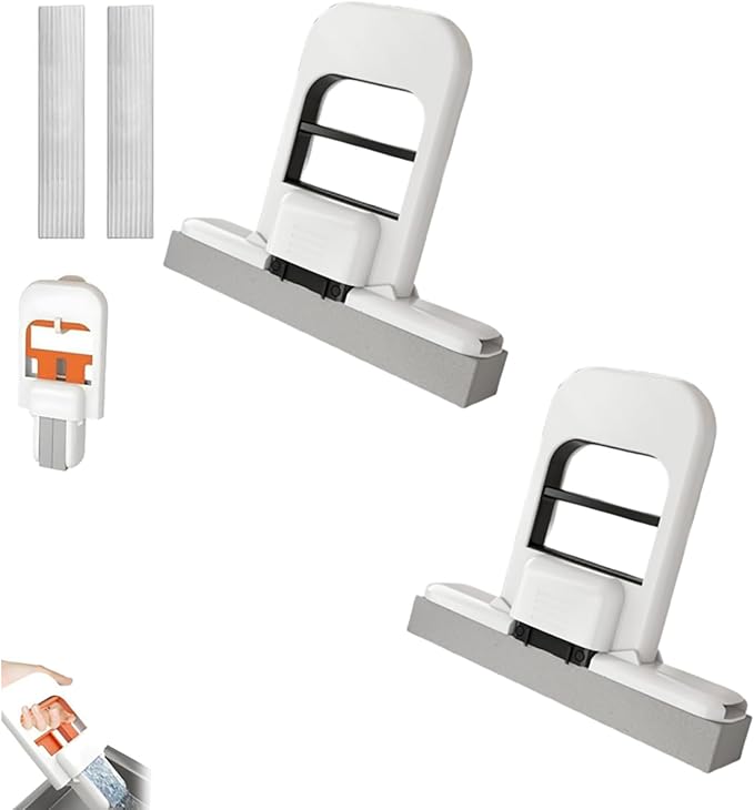 Mini Foldable Desktop Mop, Sponge Mop Wet and Dry Use Cleaning System, by Morekfly