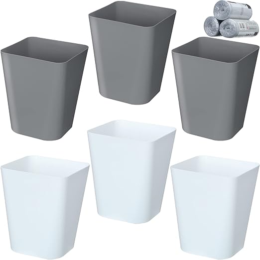 Eccliy 6 Pack Plastic Trash Can by Eccliy