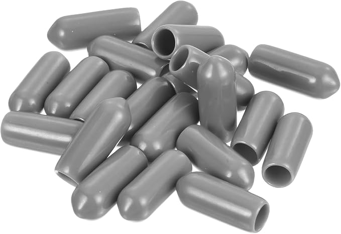 uxcell 20pcs Rubber End Caps Protective Caps 5.5mm ID Vinyl PVC Round Tube Bolt - Image 4