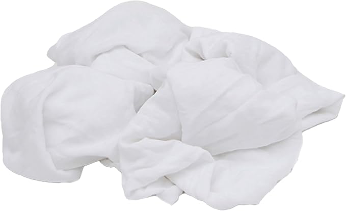Premium White Knit Cotton T-Shirt Cloth Wiping Rags - Image 3