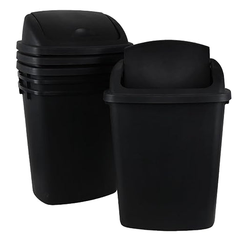 10 Gallon Black Swing Top Trash Cans by DynkoNA