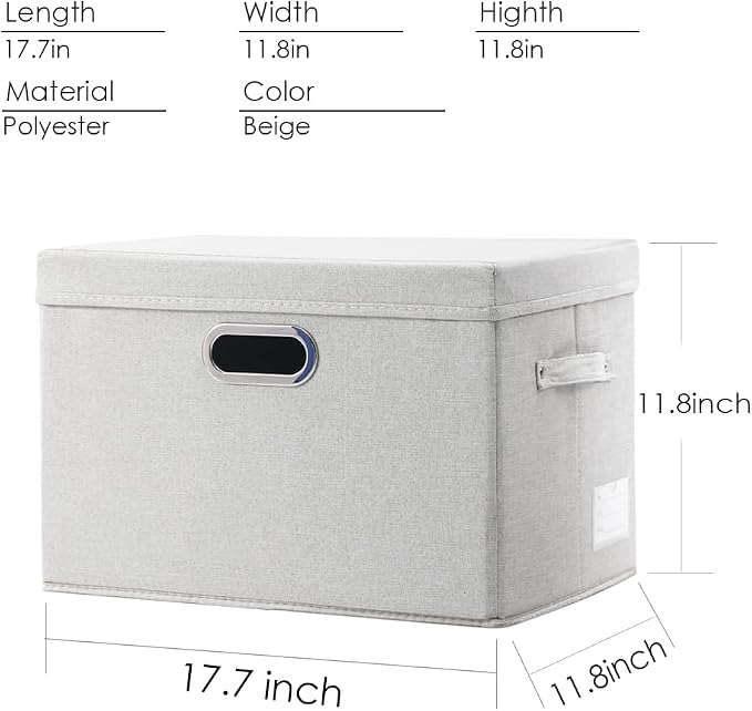 PRANDOM Large Collapsible Storage Bins - Image 3