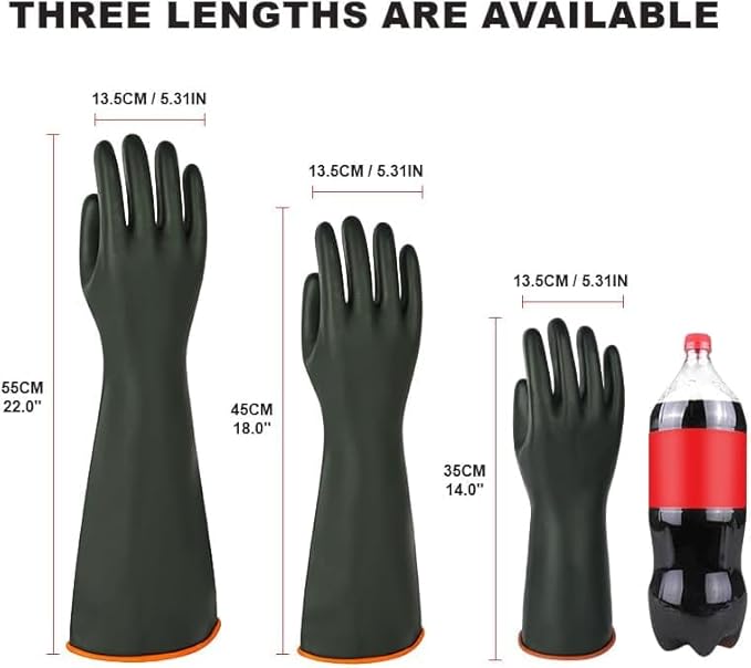 Heavy Latex Chemical Resistant Gloves - Image 2