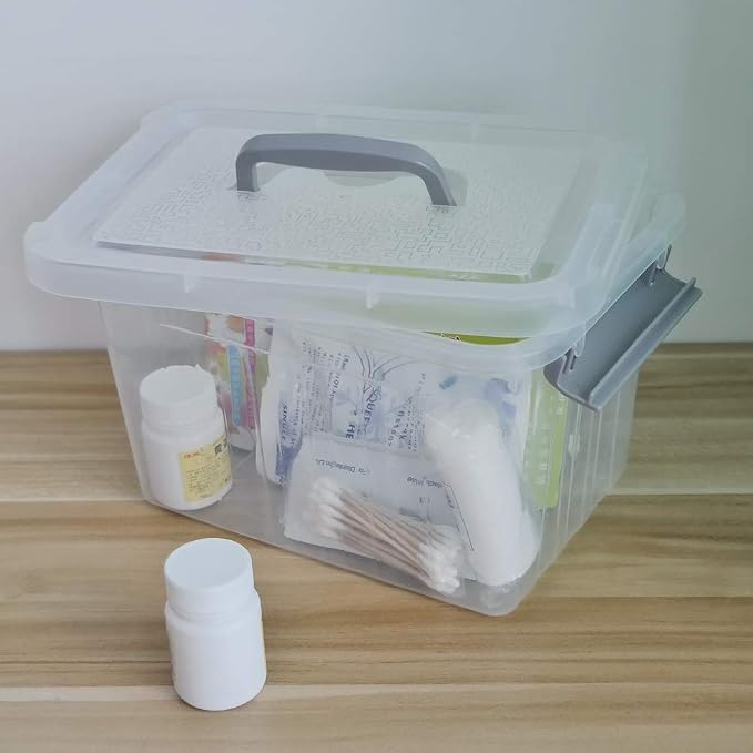 6-Pack Plastic Storage Box, 6 L Clear Storage Bins - Image 6