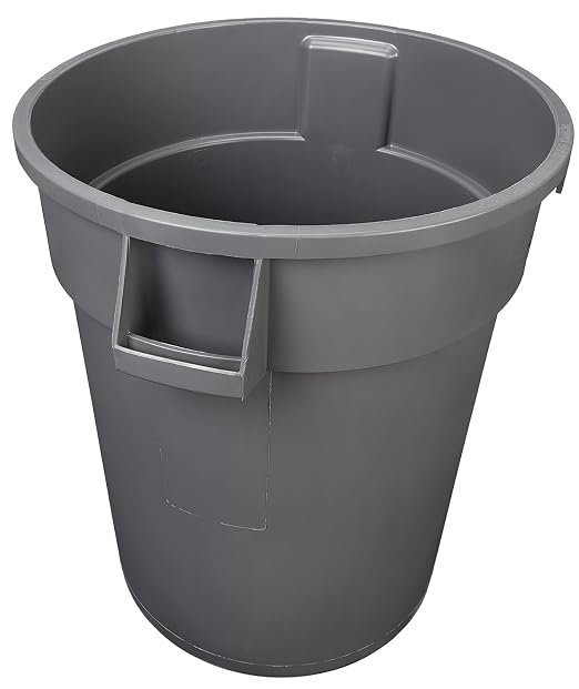 Amazon Basics Heavy Duty Durable Round Trash Can, 32 gallon - Image 5