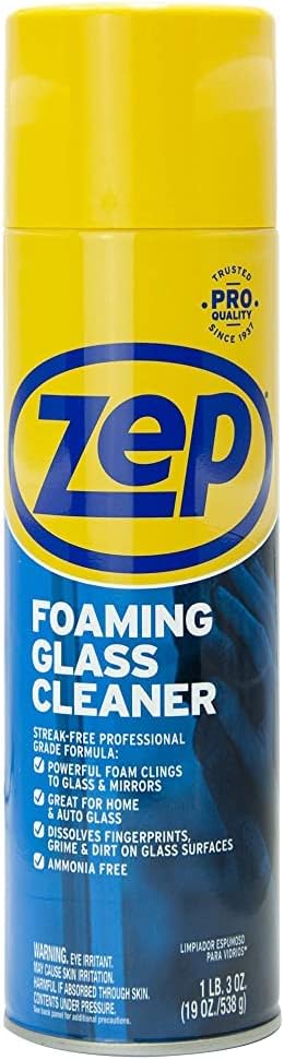 Zep Foaming Glass and Plexiglass Cleaner - 19 oz ZUFGC19 - Foaming Formula - Image 2