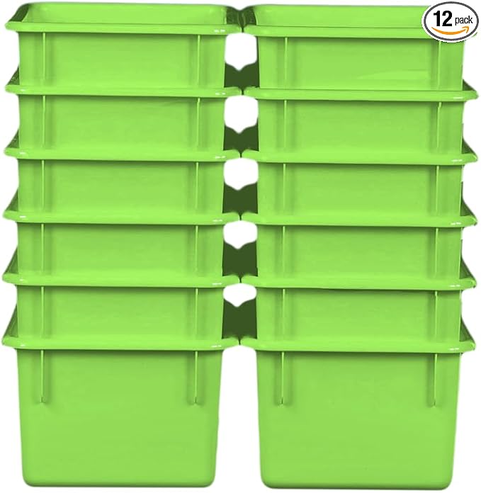 Wood Designs Cubby Storage Bin, Heavy Duty Plastic Containers by Unknown