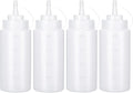 Condiment Squeeze Bottles Ketchup Dispenser, 4 Pack 16oz Squeeze Bottles by Katfort