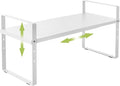 Expandable Cabinet Shelf Organizer Rack, Stackable Kitchen Counter Storage by Acorss-Star