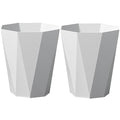 Small Bathroom Trash Can 2 Pack Garbage Can 1.8 Gallon Waste Basket by FocusesonthehomeFurnishing
