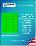 Premium Label Supply Bright Neon Color Fluorescent Sticker Labels by PremiumLabelSupply