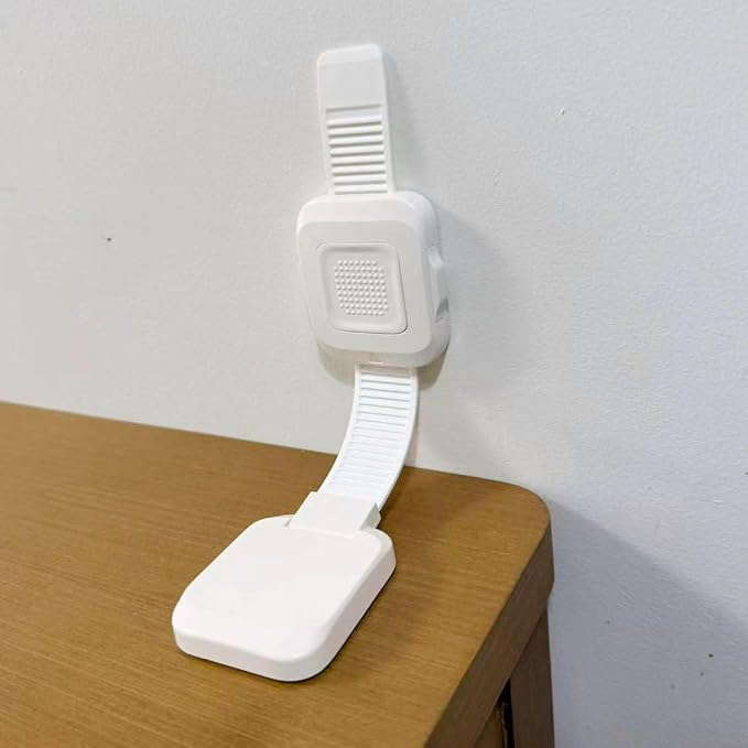Upgraded No Drill Adhesive Furniture Anchor, Adjustable Anti Tip Furniture Wall by NestGuard