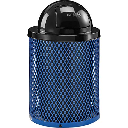 Global Industrial 36 Gallon Outdoor Steel Trash Can - Image 9
