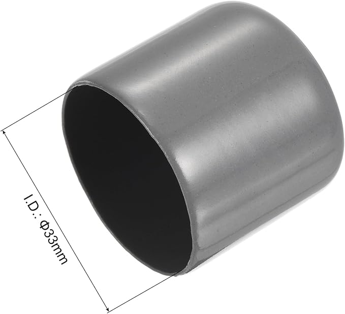 uxcell 20pcs Rubber End Caps 33mm ID Vinyl Cap Cover Screw Protectors Dark Grey - Image 3