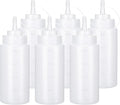 Condiment Squeeze Bottles Ketchup Dispenser, 6 Pack 16oz Squeeze Bottles by Katfort