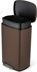 8 Gal Kitchen Trash Can, 30L Recycling or Garbage Bin, Brushed Stainless Steel by ComfyCorner