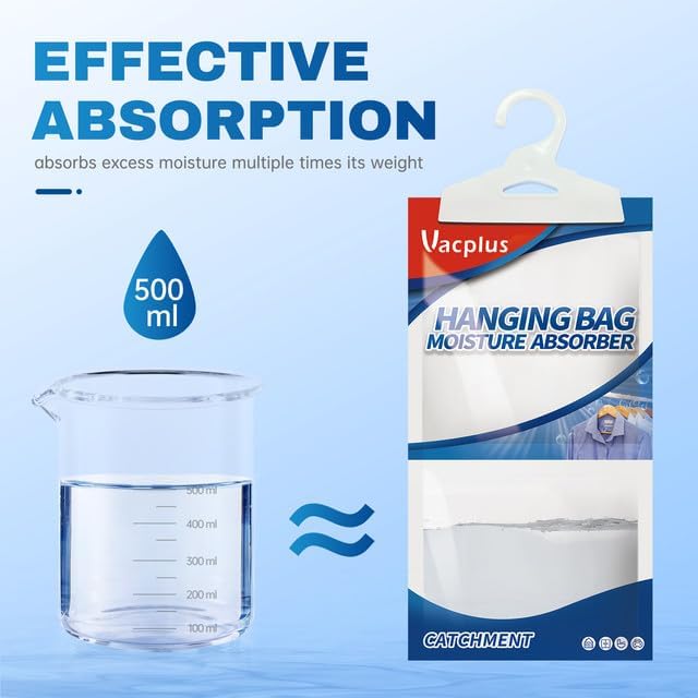 Vacplus Moisture Absorbers Packets, Fragrance Free 10 Pack, Humidity Packs - Image 2