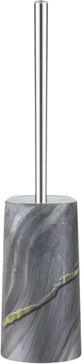 Marble Colored Toilet Brush and Holder Set, Stainless Steel Long Handle and by Unknown
