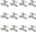 12 Pack Hinge Pin Brushed Nickel Door Stopper, Adjustable Heavy Duty Hinge Pin by SUNTAI