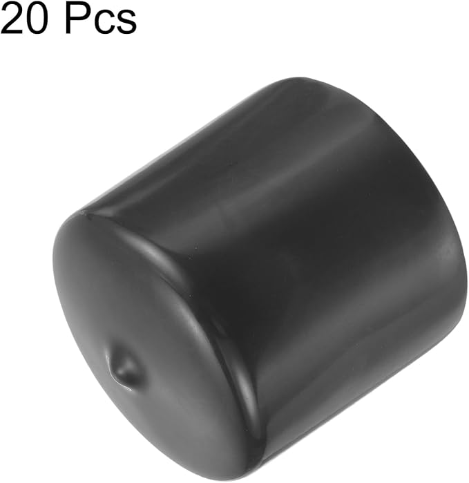 uxcell 20pcs Rubber End Caps 43mm ID Vinyl Round Tube Bolt Cap Cover Thread - Image 2