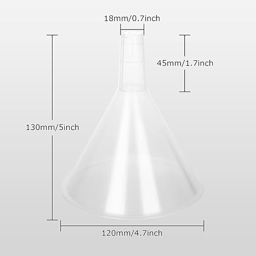 RHBLME 20 PCS Plastic Funnels Set, 4.7 Inch Wide Mouth Clear Plastic Funnels - Image 2