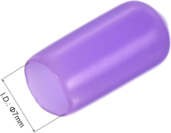 uxcell 20pcs Rubber End Caps 7mm ID Vinyl PVC Round Tube Bolt Cap Cover Screw - Image 3