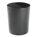 mDesign Round Metal Small 1.7 Gallon Recycle Trash Can Wastebasket, Garbage by mDesign