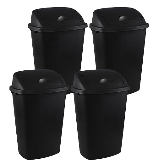 13 Gallon / 50 L Swing Lid Tall Kitchen Trash Can, Restaurants, Office Garbage by Unknown