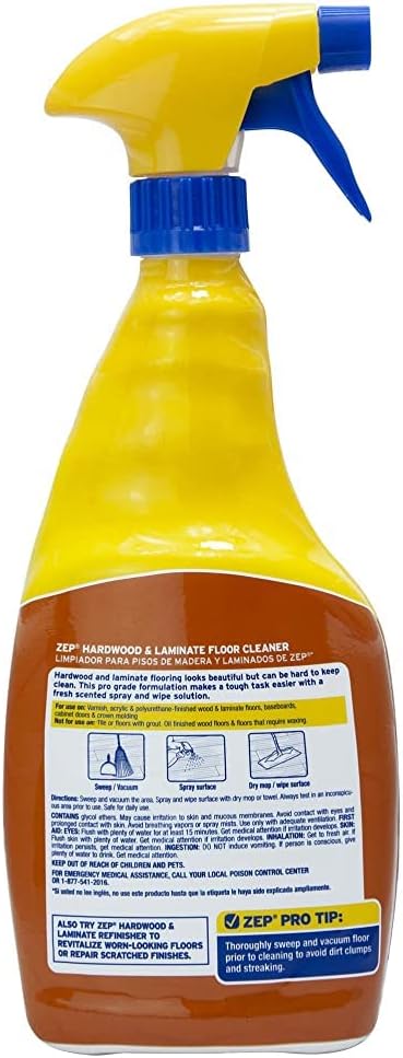 Zep Hardwood and Laminate Floor Cleaner - 32 oz - ZUHLF32 - Removes Spots - Image 3