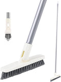Grout Scrub Brush with Long Handle, Swivel Grout & Corner Cleaning Brush by SUPERWASHPLUS