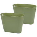 Small Trash Can Plastic Bathroom Wastebasket 3.2 Gallon Slim Garbage Container by ROYFACC