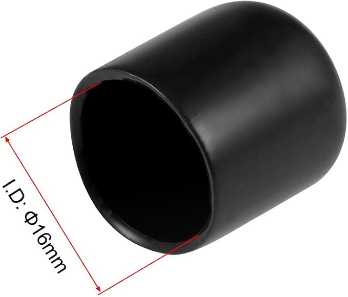 uxcell 20pcs Rubber End Caps 16mm ID Vinyl Round Tube Bolt Cap Cover Thread - Image 3
